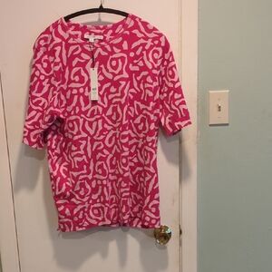 Chico's Pink Patterned Tee
